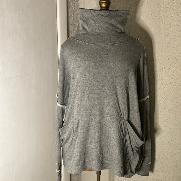 Free People We The Free Long Flight Slouchy Gray Sweater.S Oversize Comfy Cozy - Picture 1 of 12